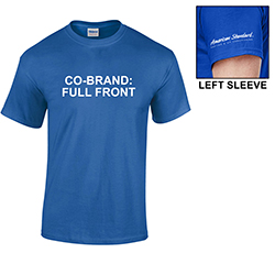 T-SHIRT, BASIC BLUE WITH CO-BRAND